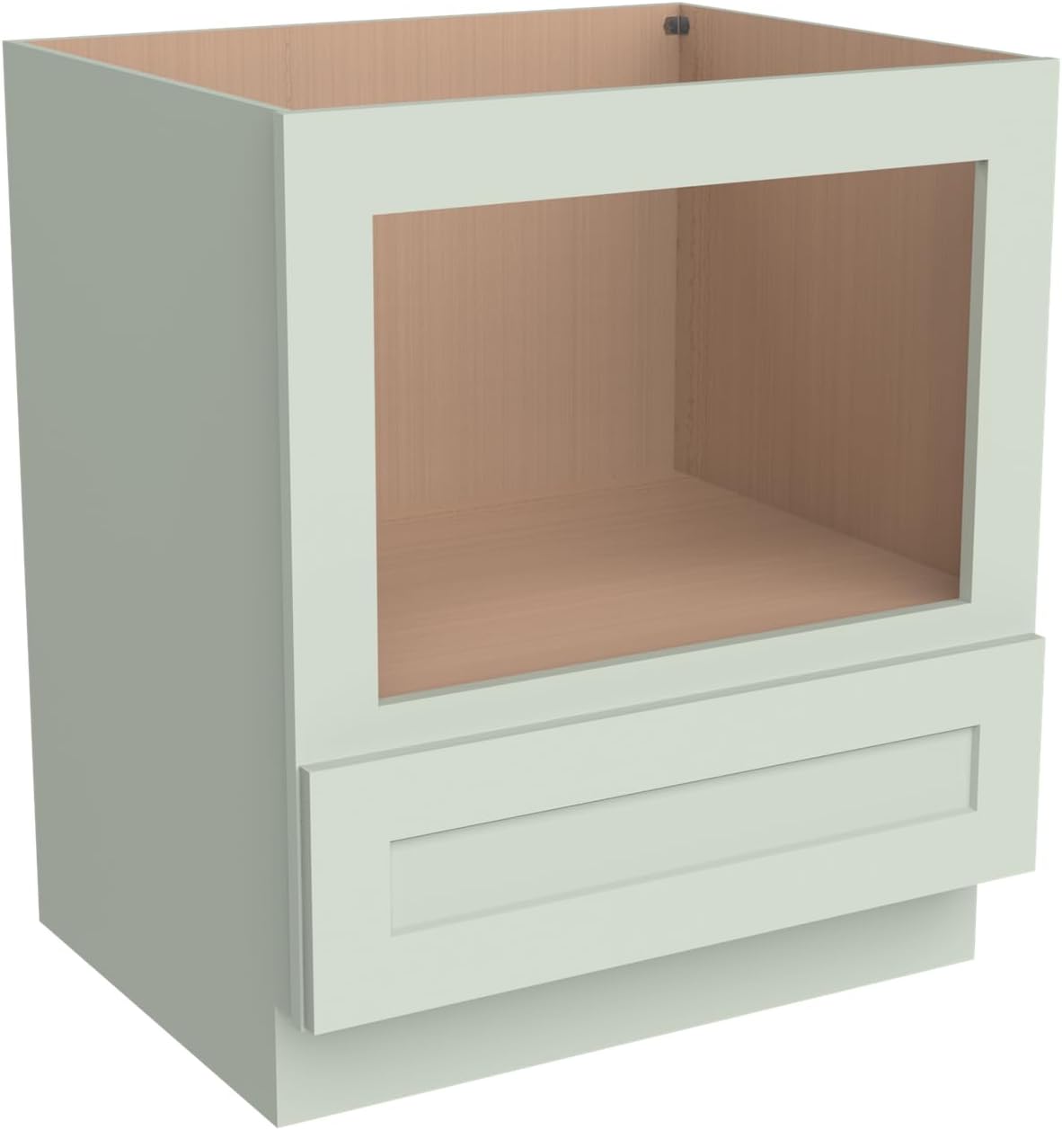 Microwave Base Cabinet – Solid Wood Shaker Style Kitchen Storage Base Unit with Drawer & Soft-Close Doors, RTA Pantry Cupboard for Dining Room, Coffee Bar 30