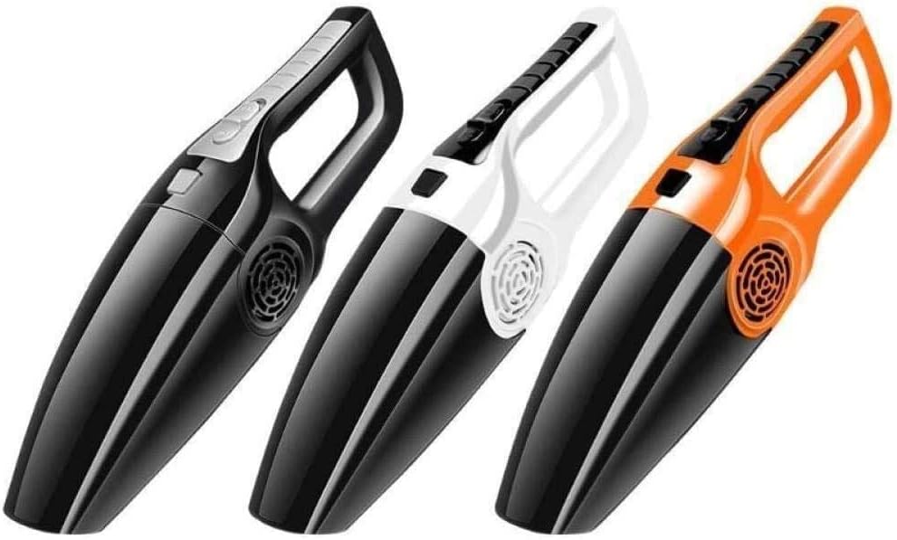 Hand Held Vacuum Cleaner, Lightweight,120W Wet Dry Dual Use Handheld Vacuum Cleaner Suction Clean Energy-Saving and Silent (Color : Orange)