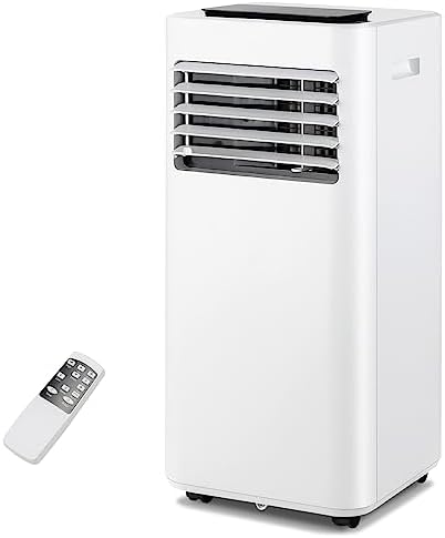 KOTEK Portable Air Conditioner for Room up to 350 Sq. Ft, 10000 BTU 3-in-1 AC Unit for Bedroom w/Sleep Mode, Dehumidifier & Fan, Child Lock/Remote Control, Portable AC for Home Office(White-10000BTU)