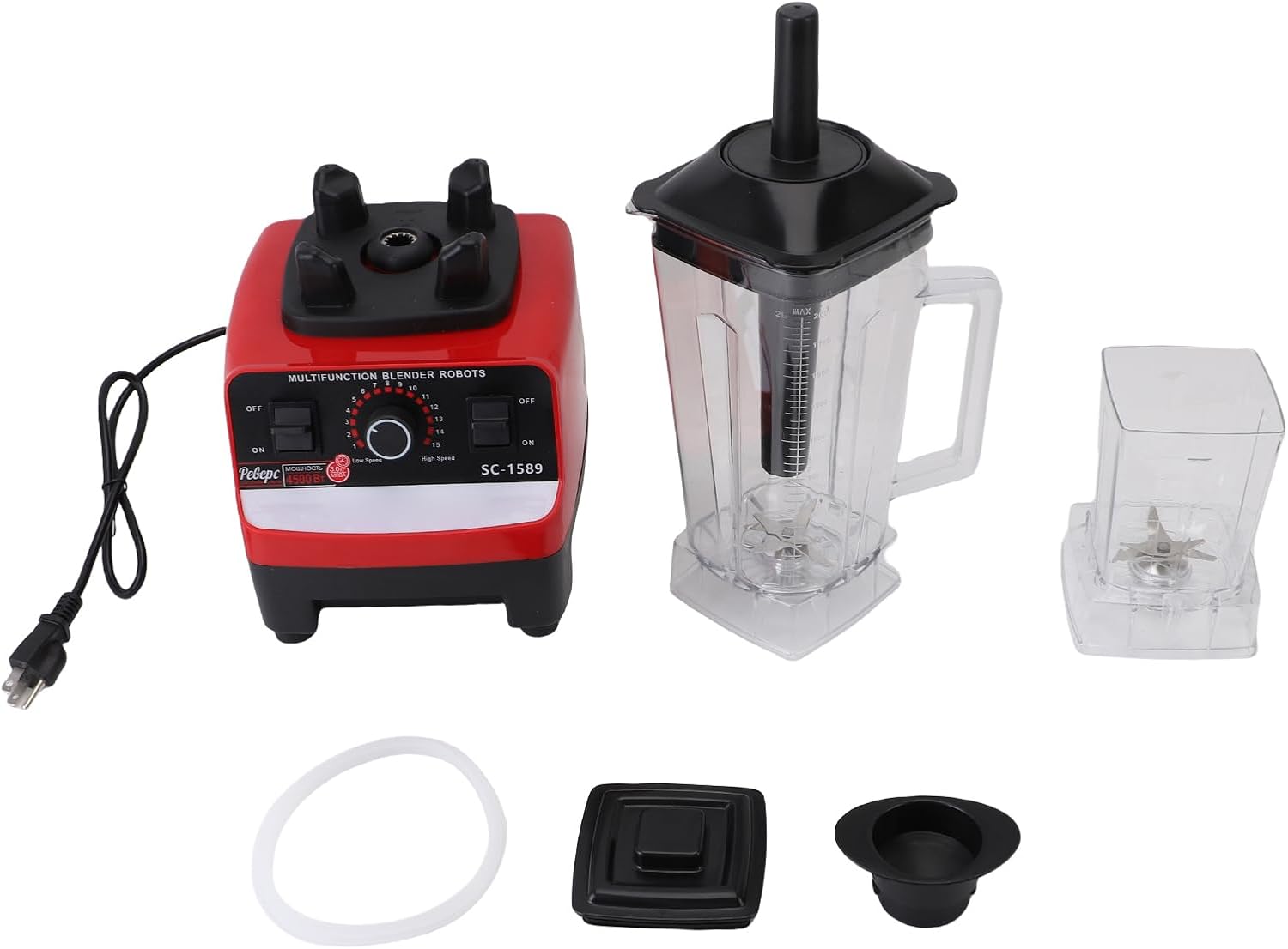 ciciglow Professional Blender, Multifunctional Kitchen Countertop Blender with 2 Cups for Shakes Mixing Grinding Juicing