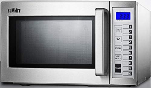 Summit 21” Microwave, 0.9 cu.ft., Countertop Microwave, Commercial Microwave Oven, Stainless Steel- SCM1000SS