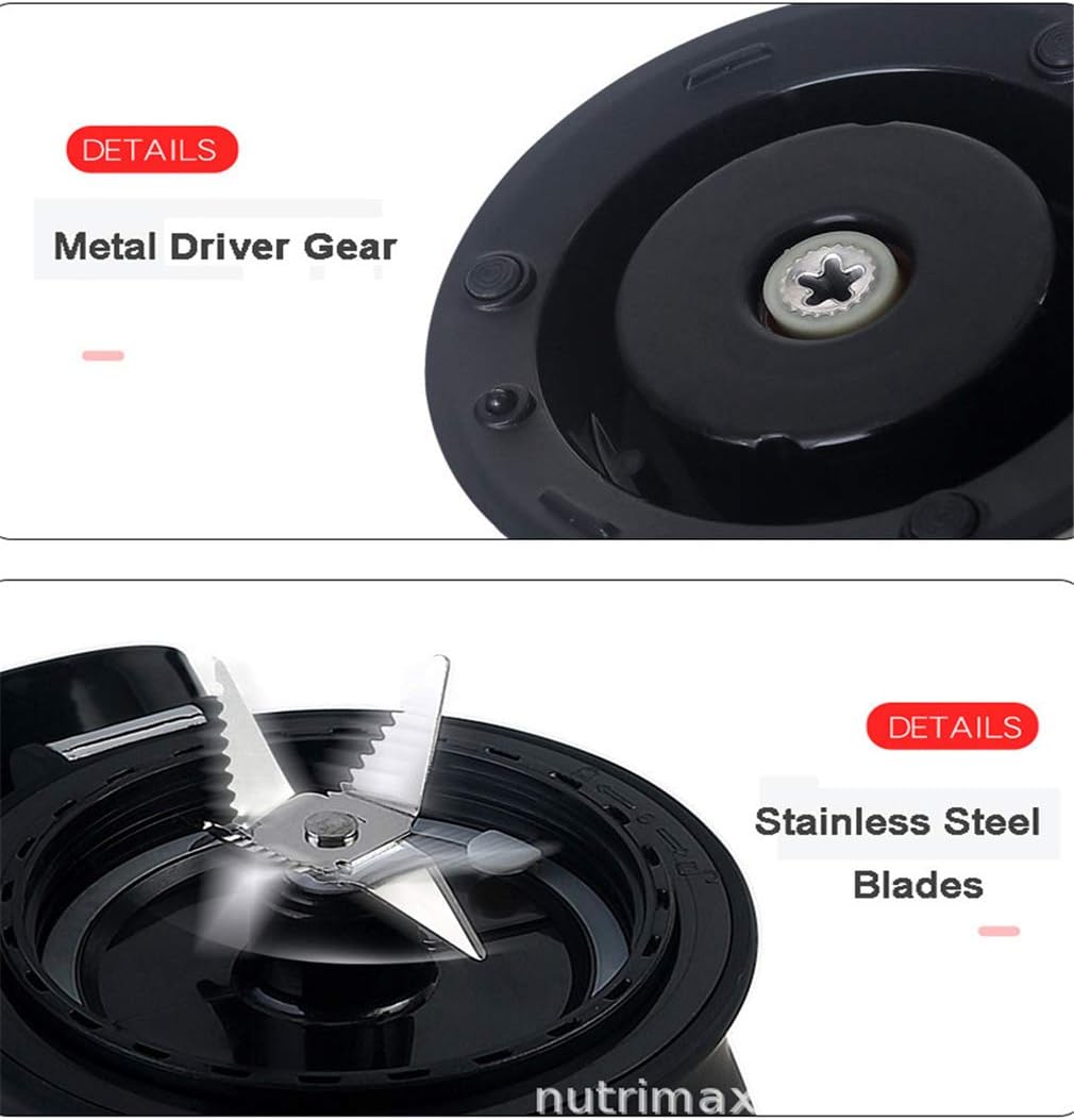 Electric Blender Food Processor, Meat Grinder and Food Chopper Blender Smoothie Maker for Meat Vegetables Fruits and Nuts with Glass Bowl Blender Grinder 500W