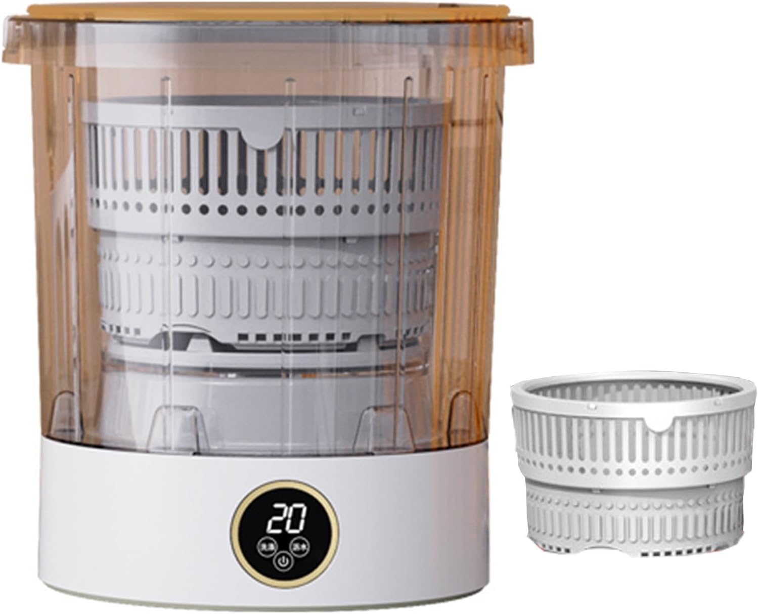 Portable Washing Machine, Bucket Washing Machine, Small Washer, One Machine With Multiple Barrels, with Drainer Basket, for Camping, Rv, Travel, Small Spaces, Lightweight and Easy to Carry ( Size : A