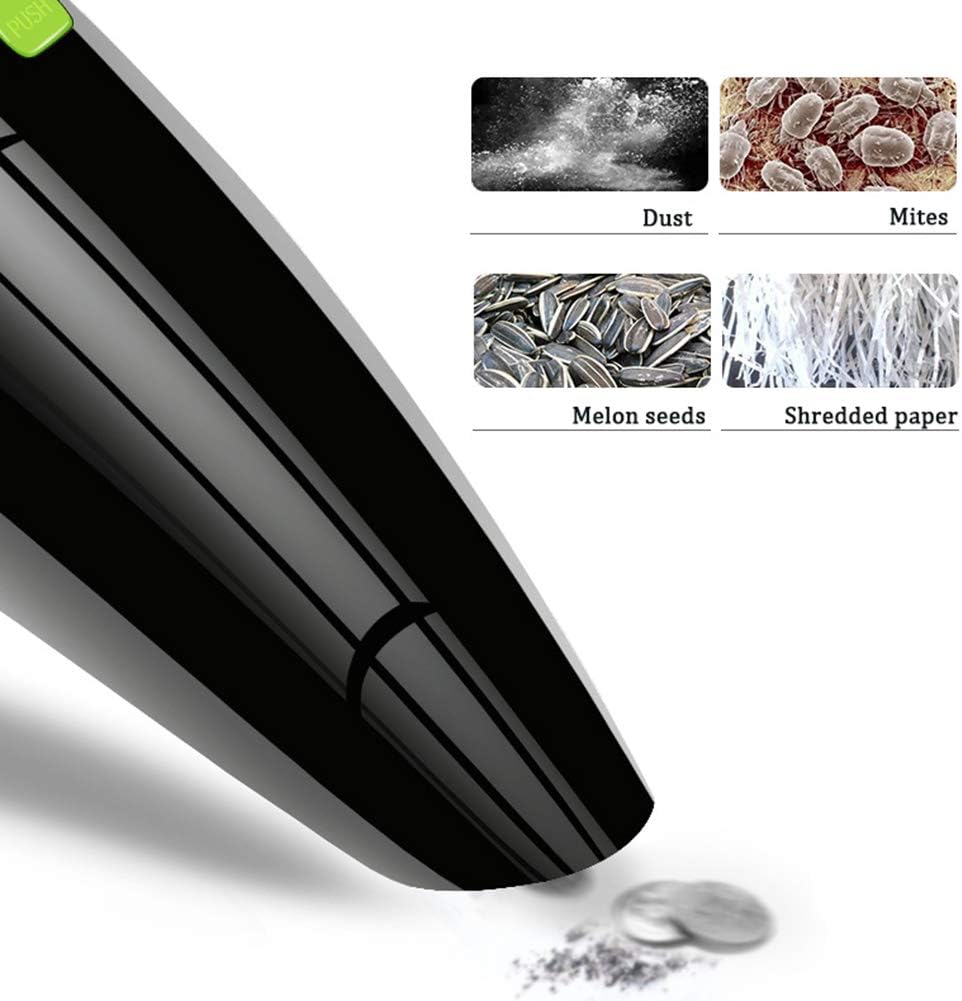 Portable Handheld Vacuum Cleaner, Rechargeable Quick USB Charge, HEPA Filter, Car Vacuum Cleaner for Pet Hair, Home,Black (Pink)