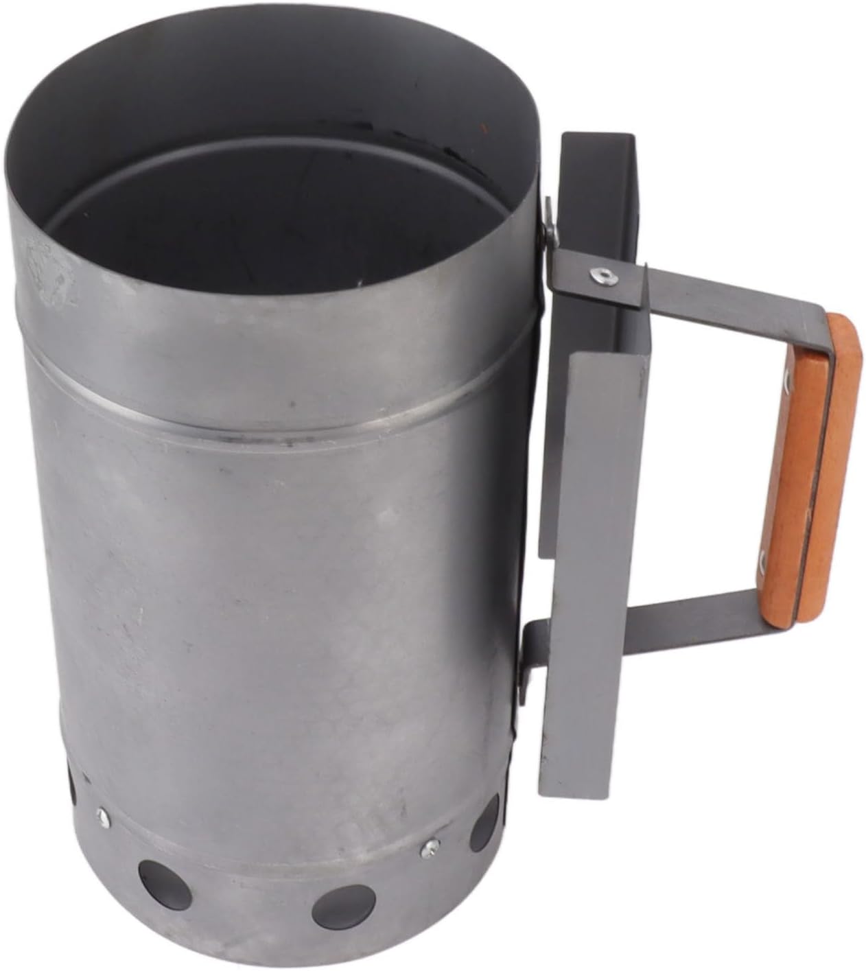 Grill Chimney Starter Wood Handle Compact Barbe Chimney Starter for Outdoor Cooking Camping Chimney StarterGrill Chimney StarterChimney Charcoal StarterBBQ Chimney Starter