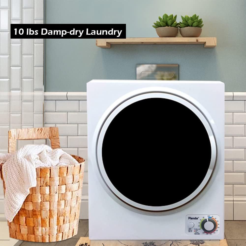 Panda Portable Clothes Dryer – 1.5 cu.ft Compact Electric Dryer, 850W, Stainless Steel Tub, 110V – Ideal for Apartments, Dorms & Small Loads