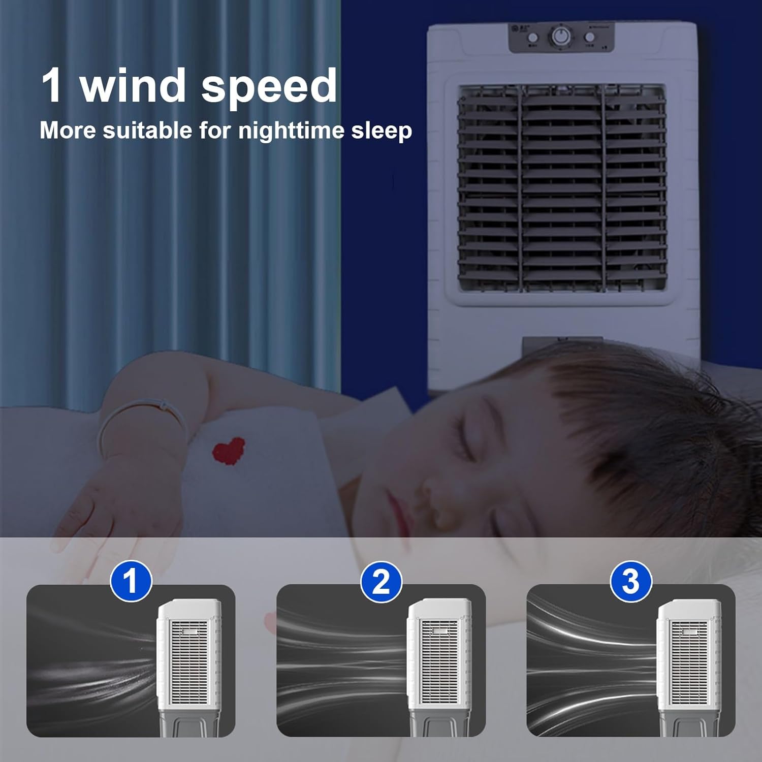 Evaporative Air Cooler portable air conditioners, Fan Cooler with 120° Oscillating, 3 Wind Speeds, 90 L/24 gal Water tank, for Outdoor Indoor Use