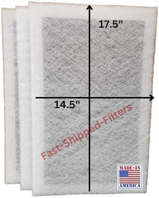 Fast-Shipped-Filters 3 Pack 16x20 Replacement Filter Pads Compatible with Pristine Air Cleaner 16x20 Refill White
