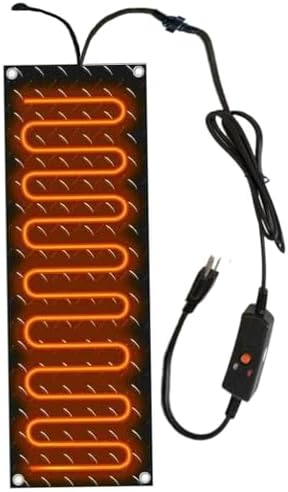 Heated Snow Melting Mats - Non-Slip Rubber Pad for Outdoor Use, PVC for Ice Dam Prevention, 1 Pcs-48 * 10 Inch