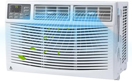 8000 Btu Window Air Conditioner Fast Cooling 350 Sq.ft, Indoor Window Ac Unit With Remote Control, Wi-fi, 115v Window Air Conditioners 8000 Btu For Room With 3 Cool Modes, Fans Speed, Drying