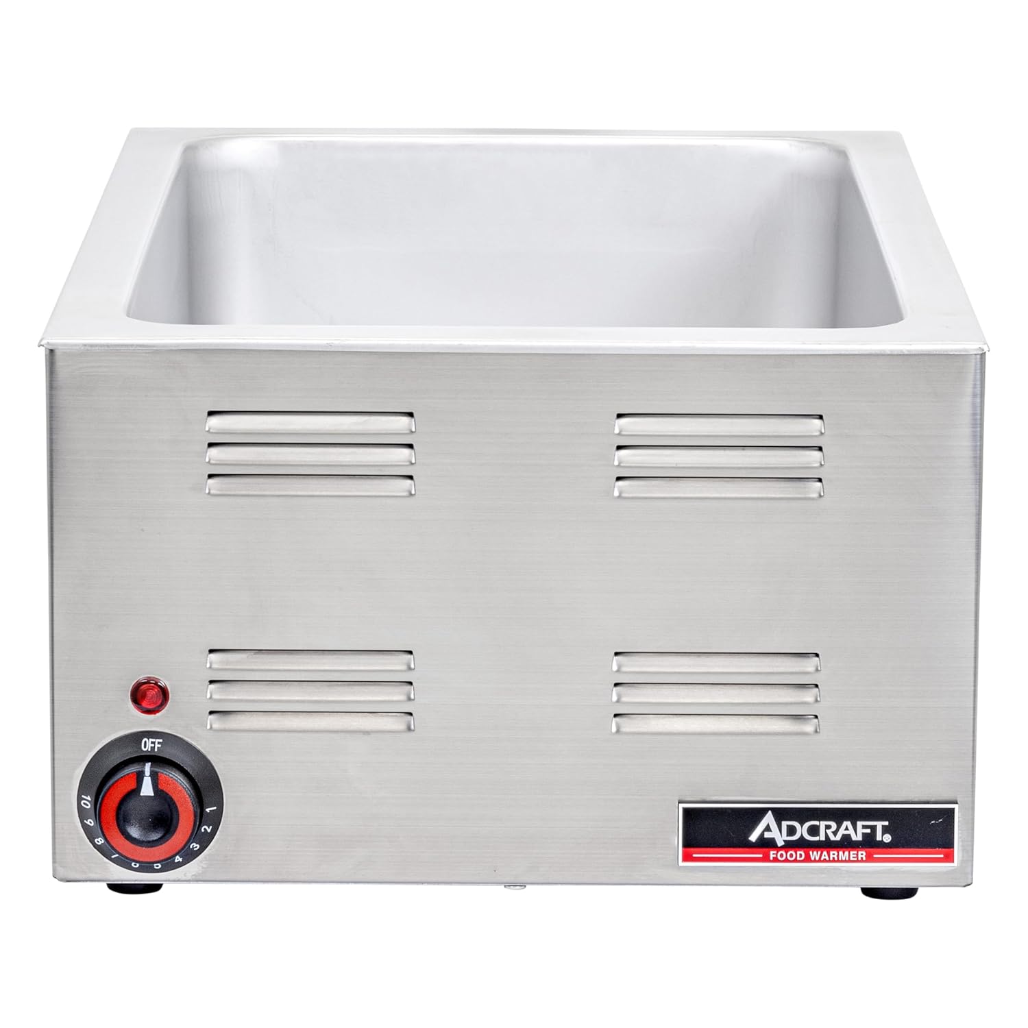 Adcraft Full Size Food Warmer, 1200W, in Stainless Steel (FW-1200W)