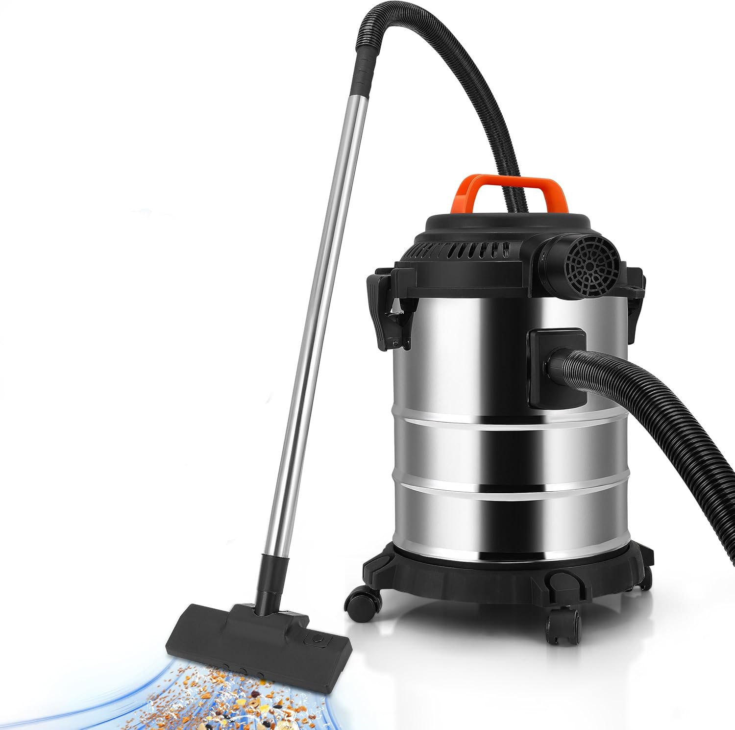 RELOIVE Wet Dry Vacuum,4.5 Gallon 2000W 6.5 Peak HP,3-in-1 Stainless Steel Shop Vacuum Wet and Dry,with Filter and Attachments for House Garage Workshop Car