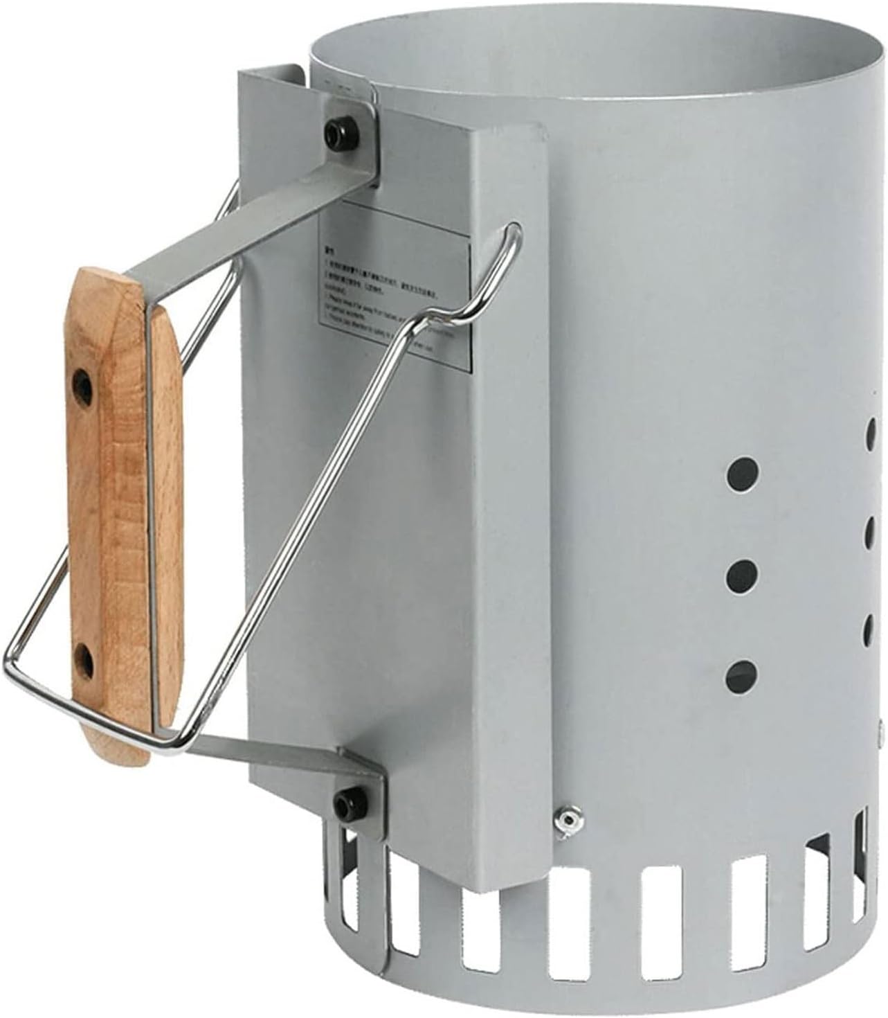 Rapid Charcoal Chimney Barbecue Fire Starter Set, Large Charcoal Chimney Starter with Handle & Air Inlet