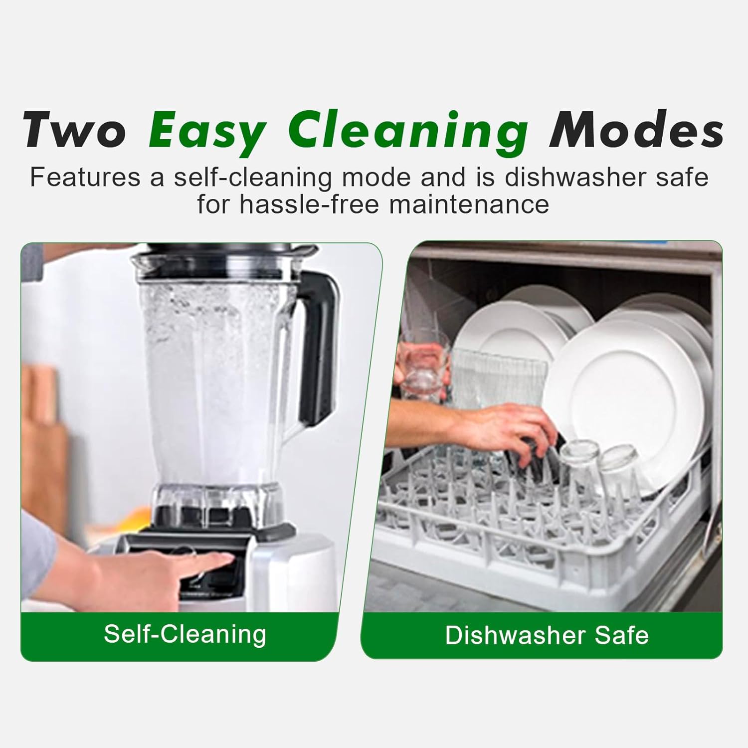 Powerful Blender for Kitchen 1500W, 68 Oz Large Capacity Countertop Blender for Smoothie with Stainless Steel Blades, BPA Free, Frozen Drinks, Ice Crush, Protein Shakes (Silver)