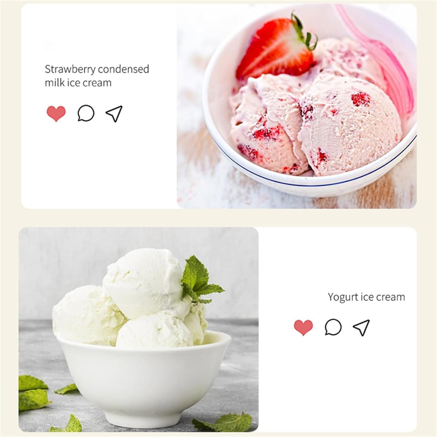 Ice Cream Maker Ice Cream Machine Household Small Automatic Refrigeration Cone Popsicle Maker LCD Display 1200ML Large Capacity Table Top Ice Cream Machine，Fun Kitchen Appliance