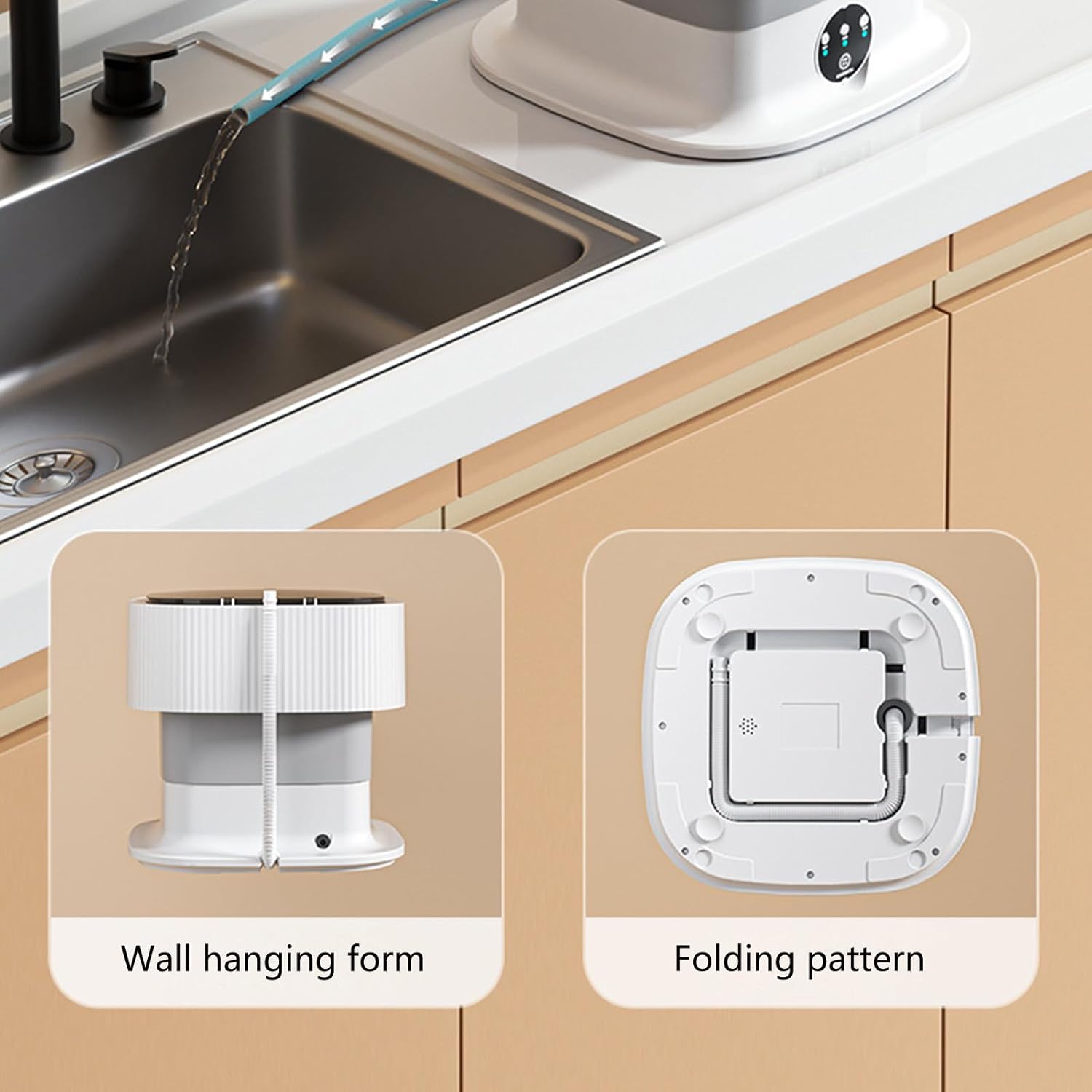 Portable Washing Machine 10L Small Clothing Washer Automatic Suitable For Small Loads Travel Washing Machine