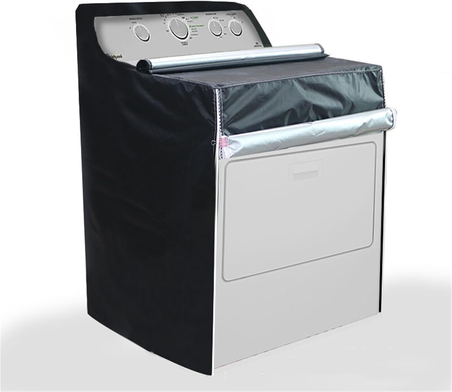 Washer Cover Dust with Zipper Most Washing Machine/Laundry Drying Dryer Waterproof Universal Protector Cover(Silver grey)