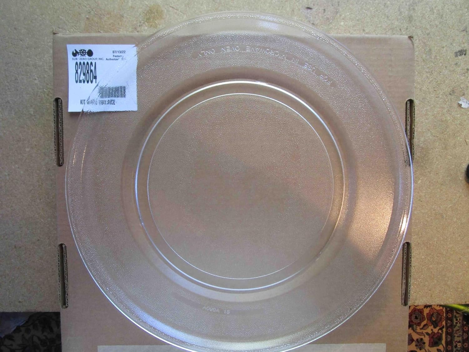 Generic 829864 wolf microwave Glass Tray 16 inch oem factory part from wolf not aftermarket, clear