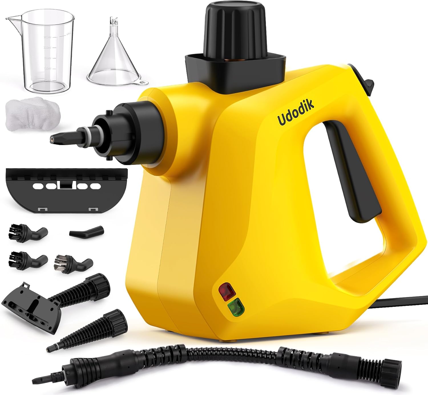 Handheld Steam Cleaner, Multipurpose Portable Steam Cleaners Use with Safety Lock and 10 Accessory Kit to Remove Grime, Grease, More, Save Time and Effort