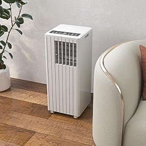 GarveeHome Portable Air Conditioner 8000BTU(ASHRAE), Fast Cooling, Low Noise, 3 in-1 AC Unit with Dehumidifier & Fan, Remote Control, 24H Timer, Sleep Mode, Window Kits Included, Cools Up to 350 Sq.Ft