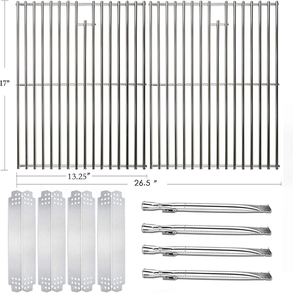 Replacement Parts for Nexgrill 720-0830H 720-0830D 720-0888N 720-0783E 720-0888 BHG 720-0783W 720-0783H Grill Master 720-0697 2 Pack Grill Grate 4 Pack Grill Burners and Heat Plates