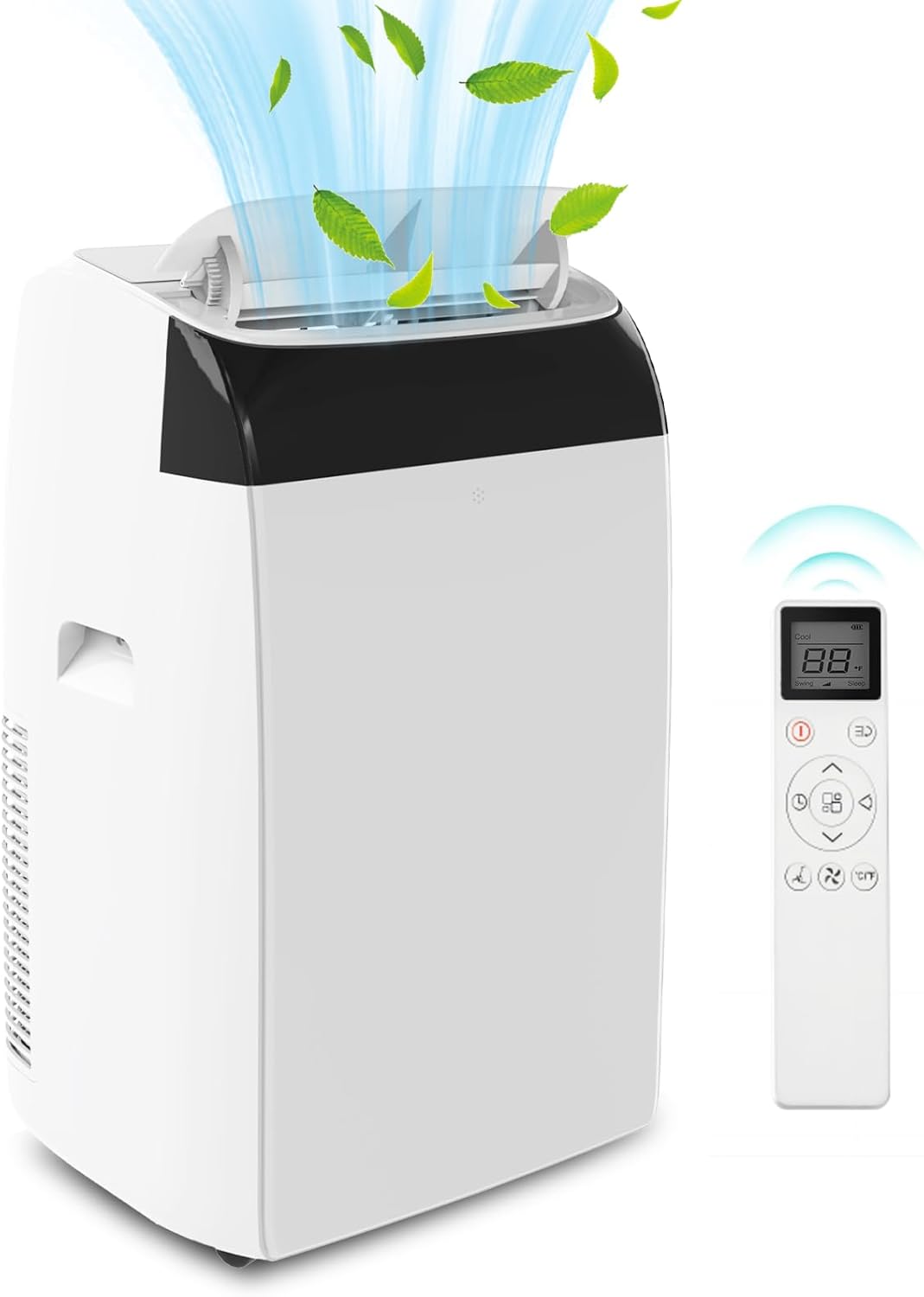 14,000 BTU Portable Air Conditioner with Dehumidifier and Fan for Rooms Up to 750 Square Feet, Portable Air Conditioners with Remote Control, Window Kit Included