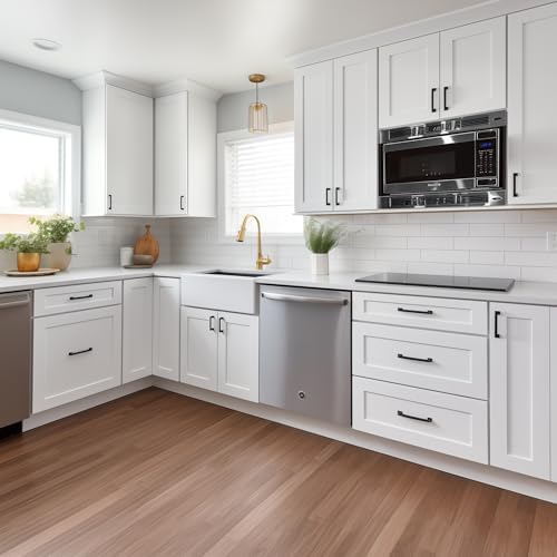 Solid Wood RTA Wall Microwave Cabinet with Open Shelves – Shaker Style, Space-Saving Kitchen Pantry Storage, Durable and Versatile Wall-Mounted Organizer (SK-Origami White, 30