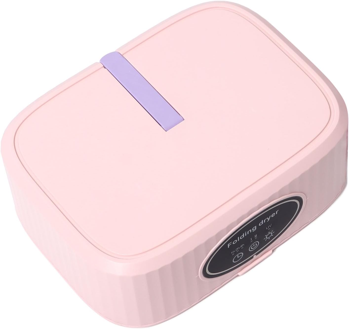 Foldable Mini Electric Laundry Dryer with Dryer Bag Timer Function Quiet US Plug 110V Portable Clothes for Light Clothes Underwear (Pink)