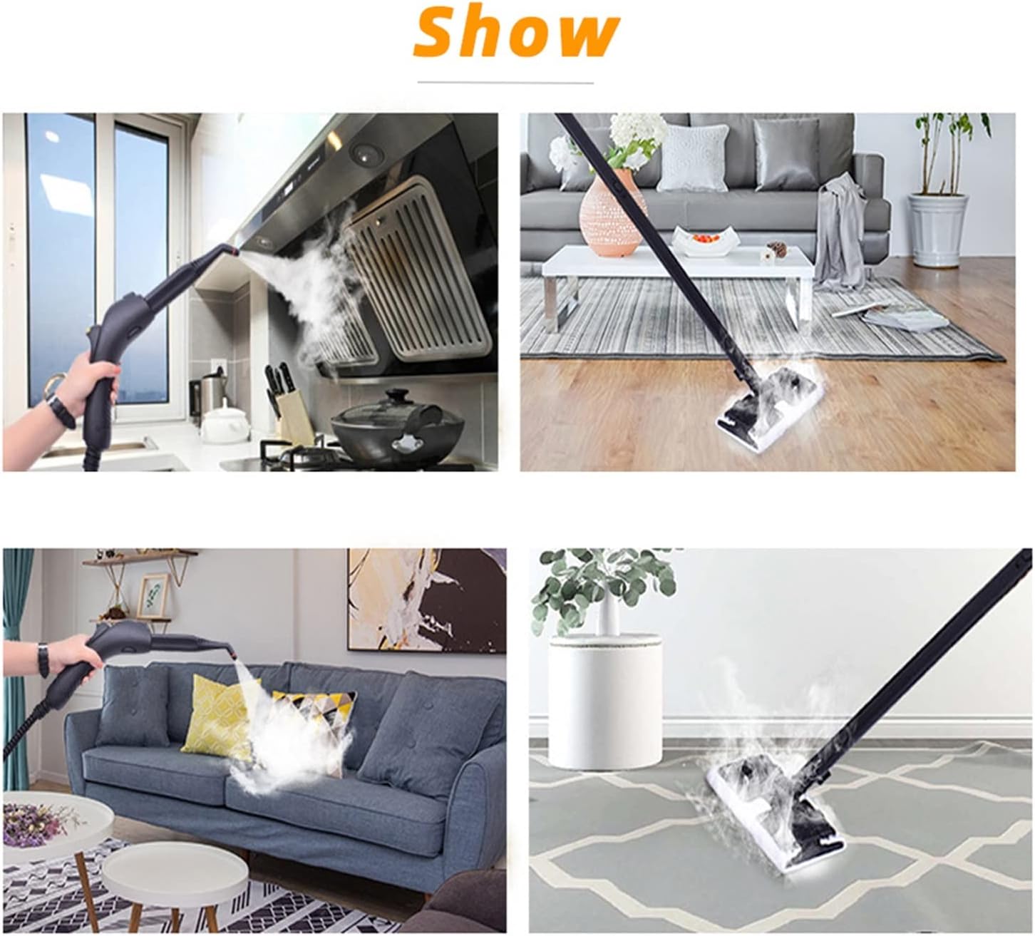 Wet Dry Vacuum Cleaner 2200W 2.2L 4Bar Large Capacity High Pressure Steam Cleaner Heavy Duty Carpet Cleaning Machine Floor Steam Mop Air Conditioner Floor Cleaning