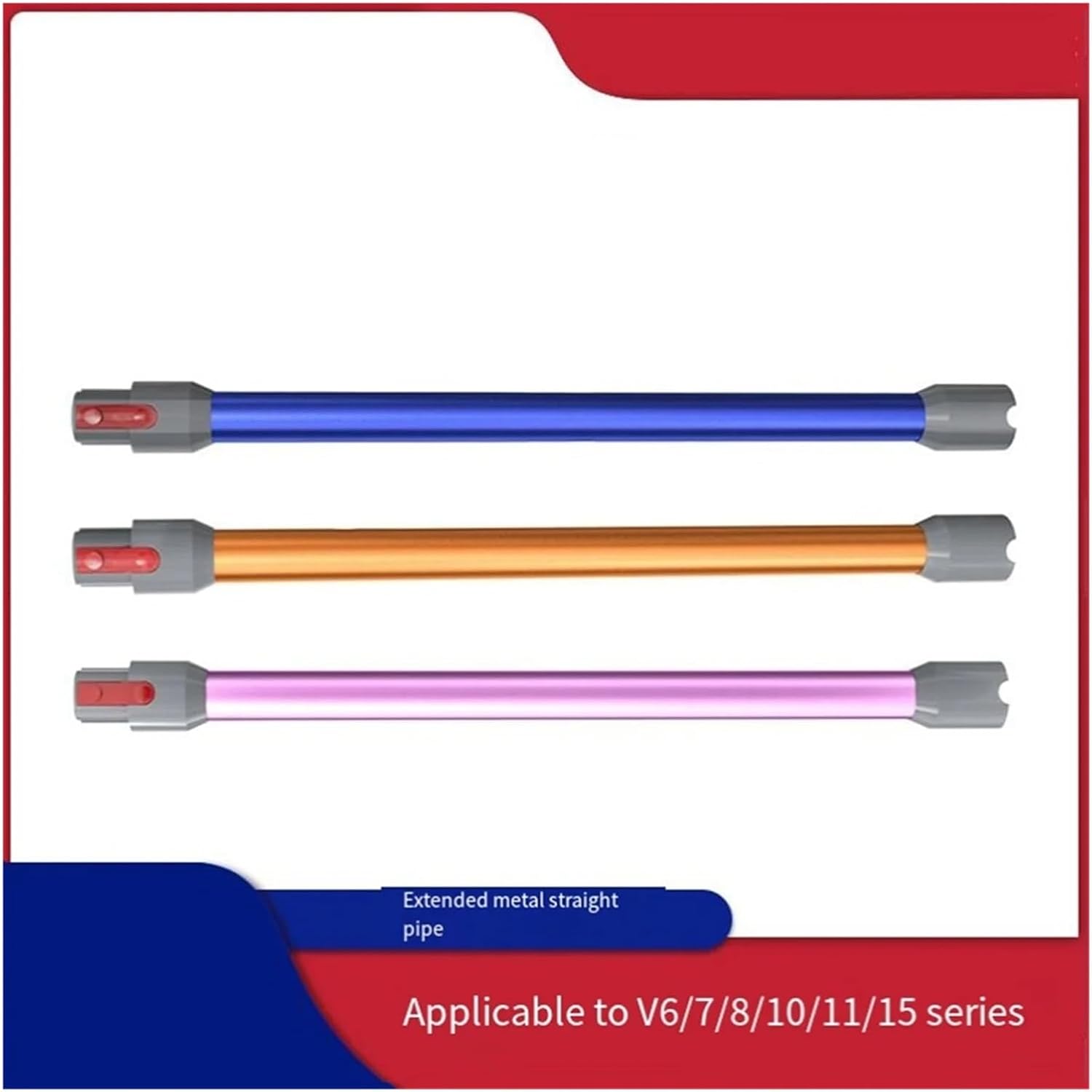 Telescopic Extension Rod Wand Tube ，Compatible For Dyson， V6 V7 V8 V10 V11 V15 Cordless Vacuum Cleaner Accessories Blue