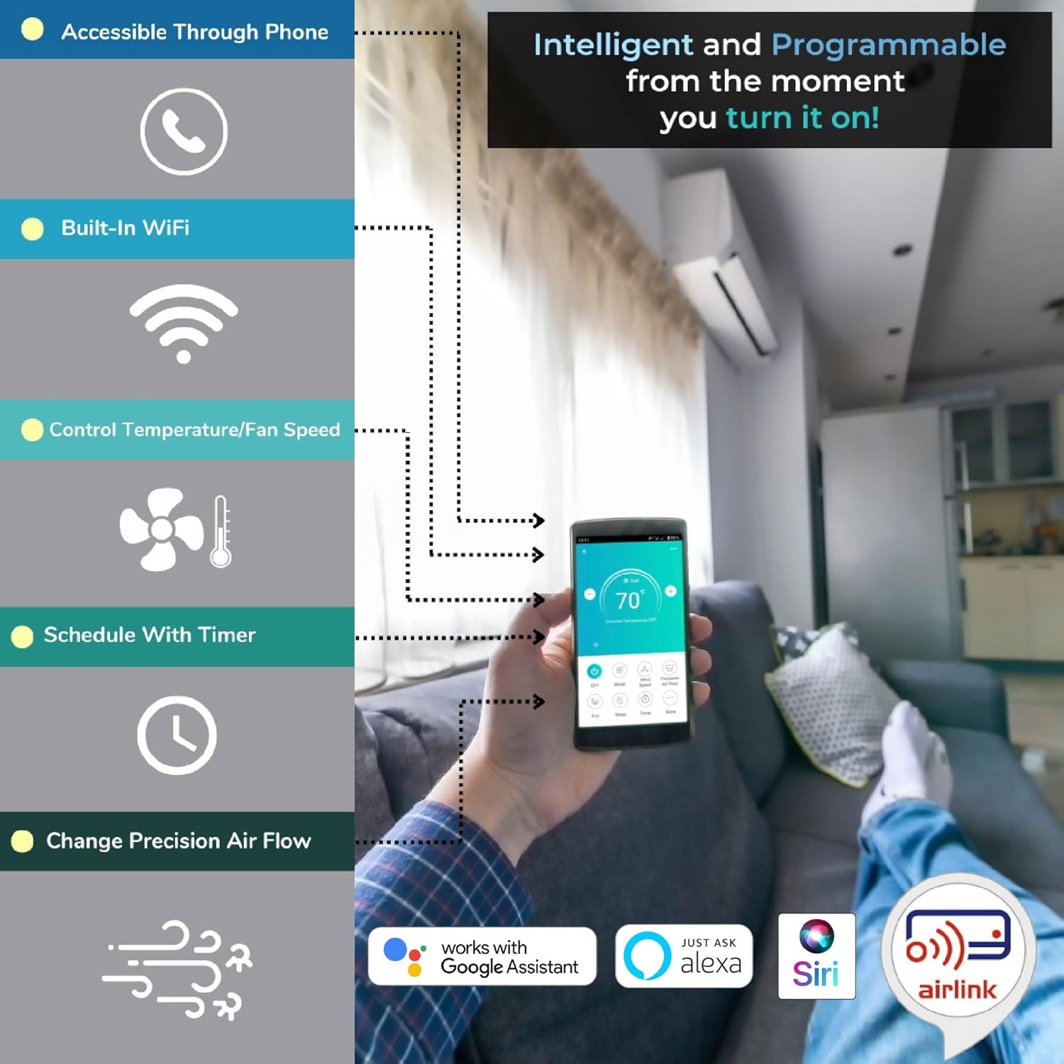 Triple Split 27000 BTU 2.25-Ton Quantum Ultra Wi-Fi 24 SEER2 Energy-Star Multi (3) Zone Wall Mount Air Conditioner Heat Pump 230-Volt