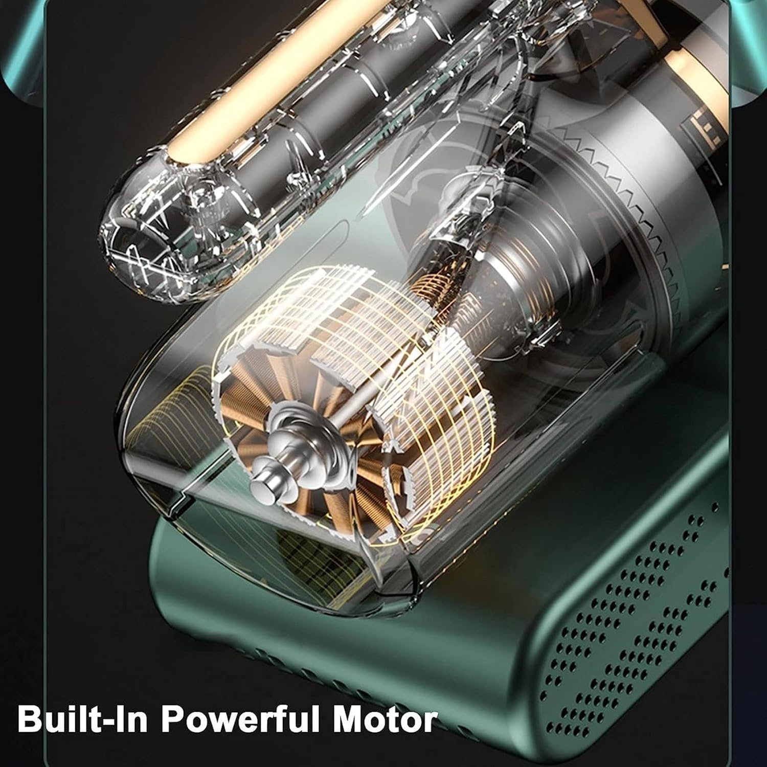 Bed Vacuum Cleaner Uv Sanitizing, 3-in-1 Wireless Mattress Cleaner 14kpa Super Suction Mattress Vacuum Effectively Clean Up Bed, Pillows, Carpets, Etc,Green