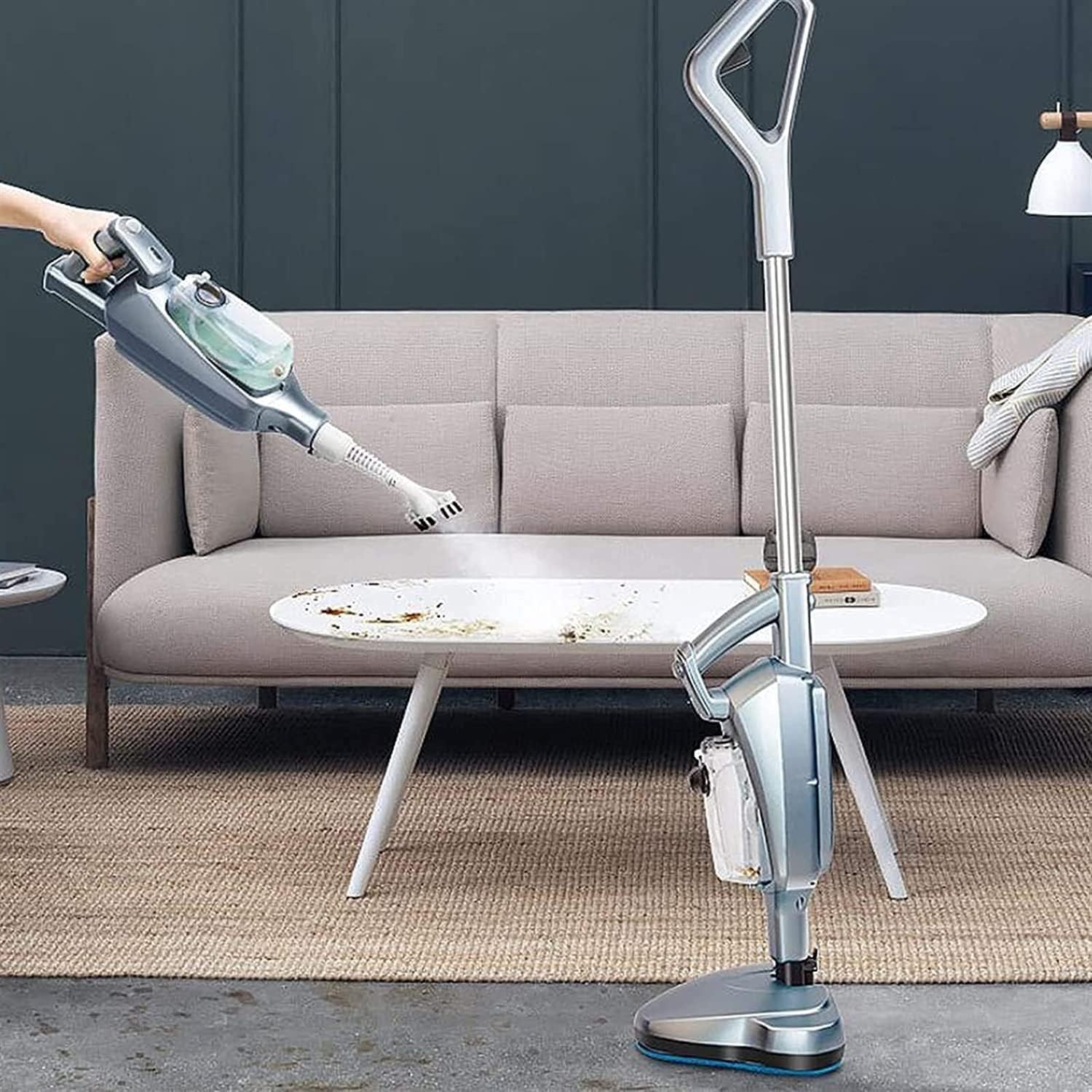 Steam Mop, Mops for Floor Cleaning, Detachable Floor Steamer for Hardwood and Tile, Steam Cleaner for Home Use, 17Ft Long Power Cord, 320ml Water Tank