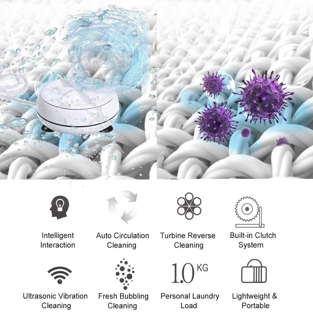 Portable Mini Washing Machine Turbine Washer USB Travel Outdoors Camping Apartment Laundry Washer