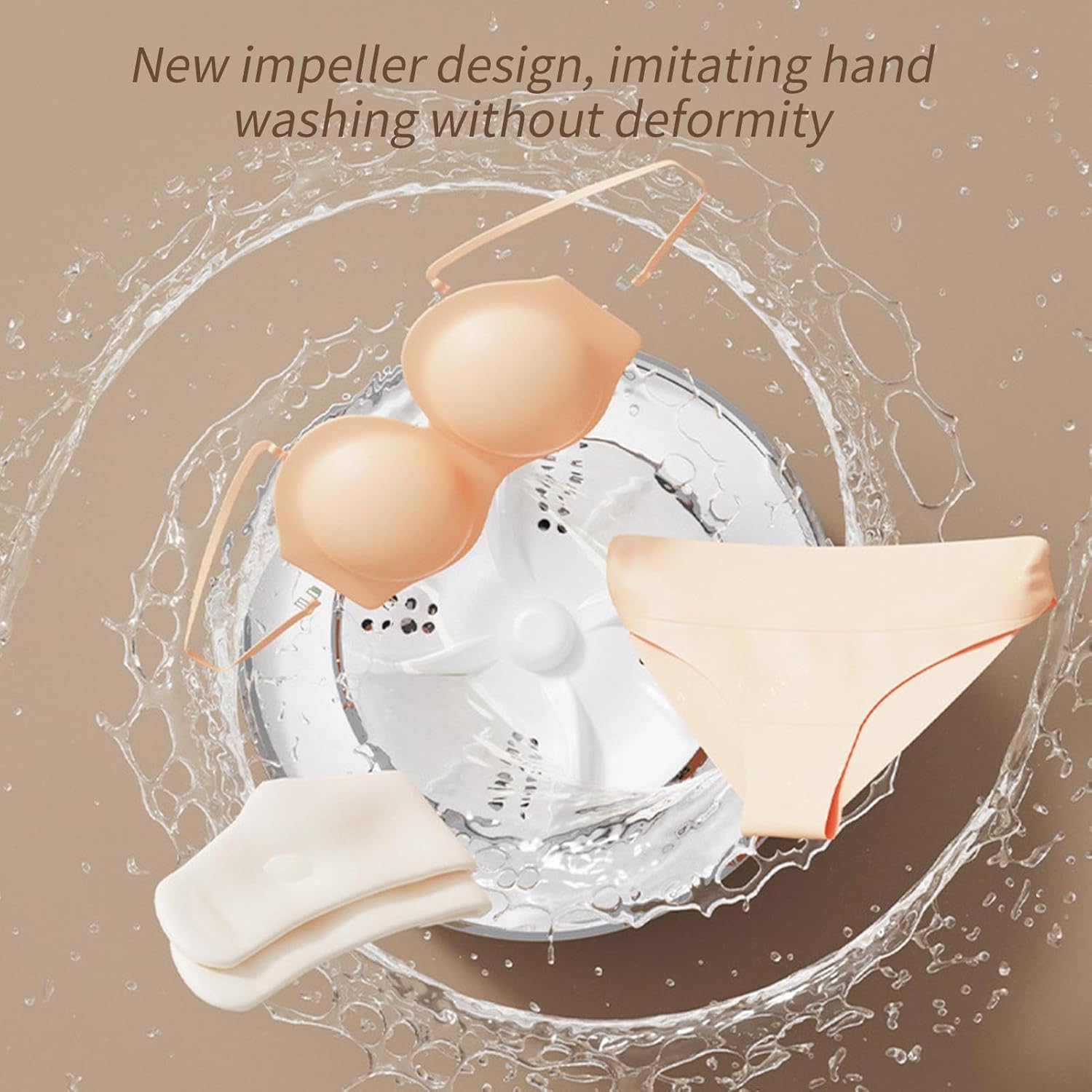 Portable Washing Machine Compact Deep Cleans Underwear Baby Clothes Small Laundry Cordless Underwear Washer For Apartment Dorm Hotel Travel Camping