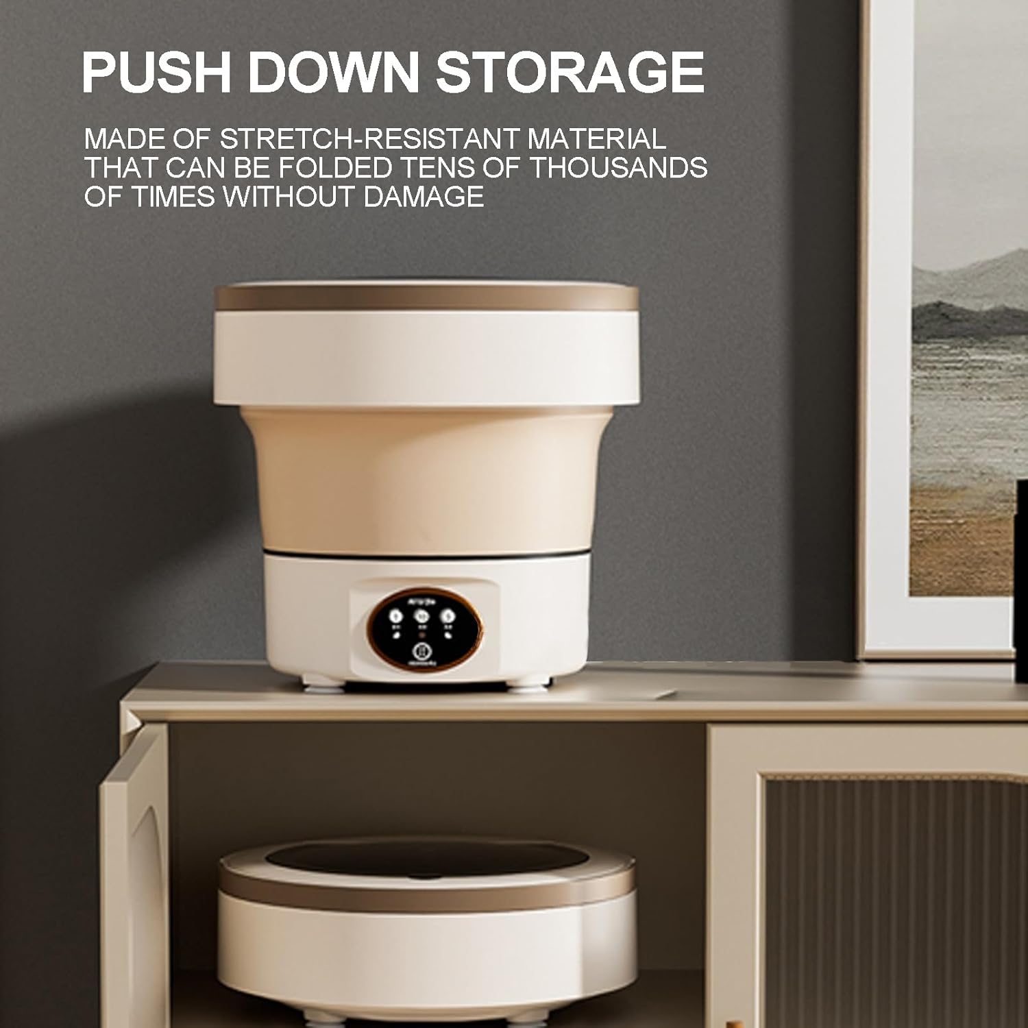 Portable Washing Machine Foldable, Mini Washer 5l High Capacity with 3 Modes Deep Cleaning for Underwear, Baby Clothes, Or Small Items, Small Washing Machine for Apartments, Camping, Travel ( Color :