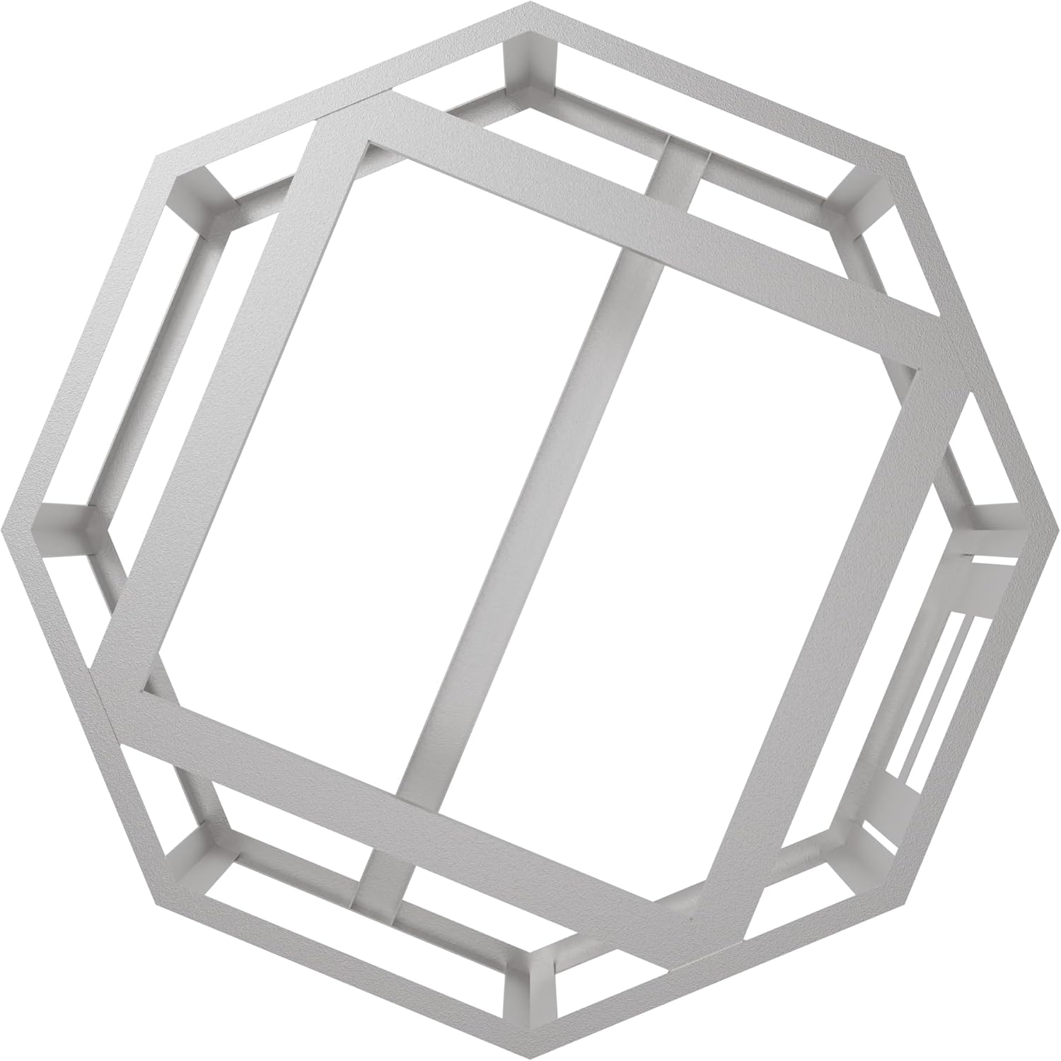 Ready-to-Finish 54-in Octagon x 18-in Concrete Fire Pit Kit for Outdoor Patio – Customizable Gas or Wood Burning Base – DIY & Contractor Friendly – Fits 25-in Burner or Breeo Zentro Insert