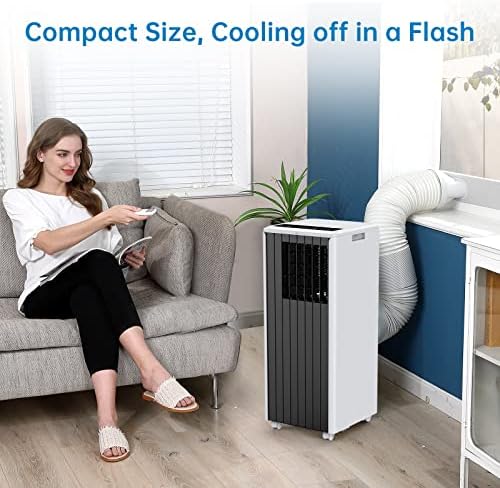 Litake 8000 BTU Portable Air Conditioner, 3-in-1 Air Conditioners with Remote Control, Sleep Mode/24Hrs Timer, Fan and Dry Function, Quiet Operation, Energy Savings, Cools 350 Sq.ft, 110-115V