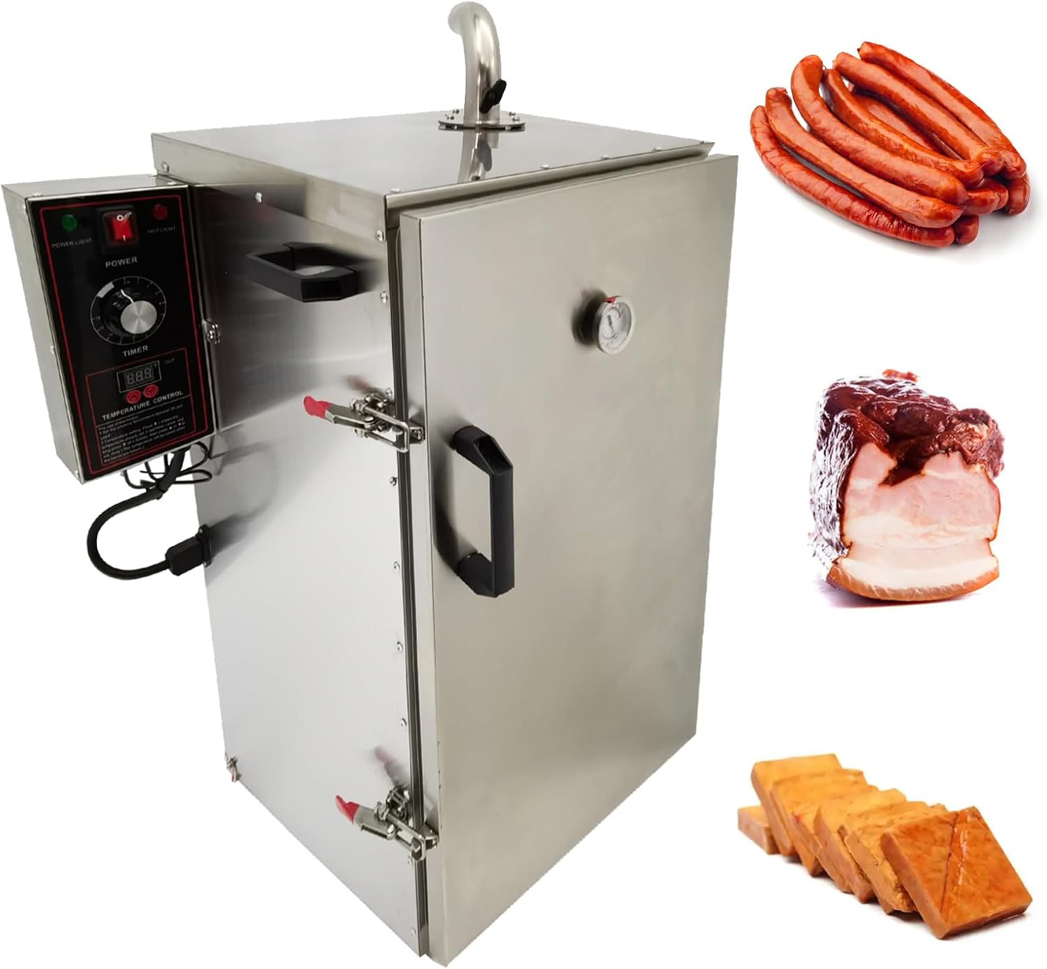 TECHTONGDA Electric Smoker 25.4 Gallon Digital Vertical Meat Smoker 12Hour Sausage Smoke Oven 5 Detachable Racks 95-248℉