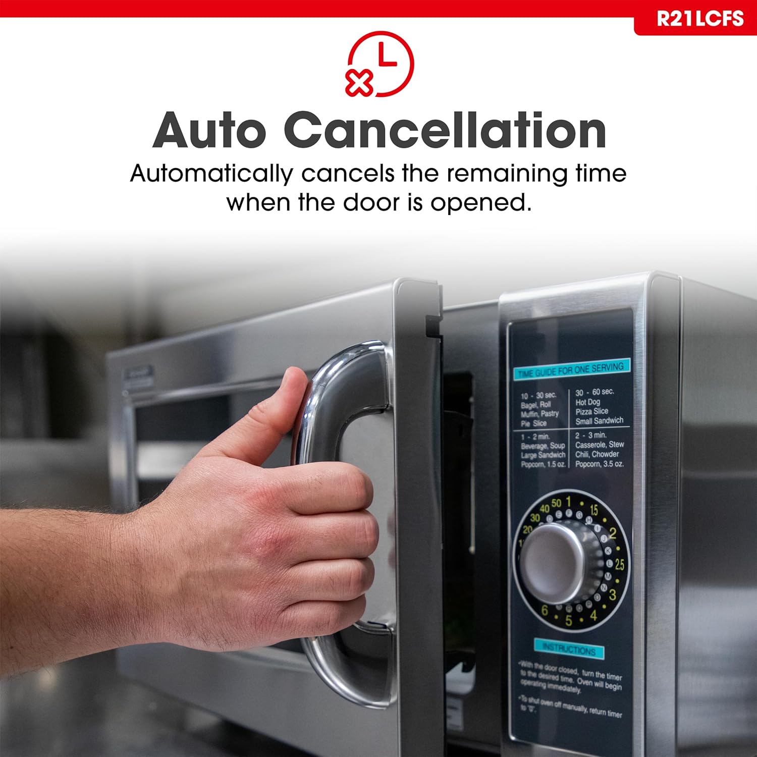 Sharp R-21LCFS Medium Duty Commercial Microwave (Dial Timer, 1000-Watts, 120-Volts) (Update of R-21LCF),Silver