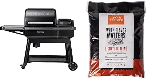 Ironwood Wood Pellet Grill and Smoker with Signature Blend Pellets 18 lb Bag