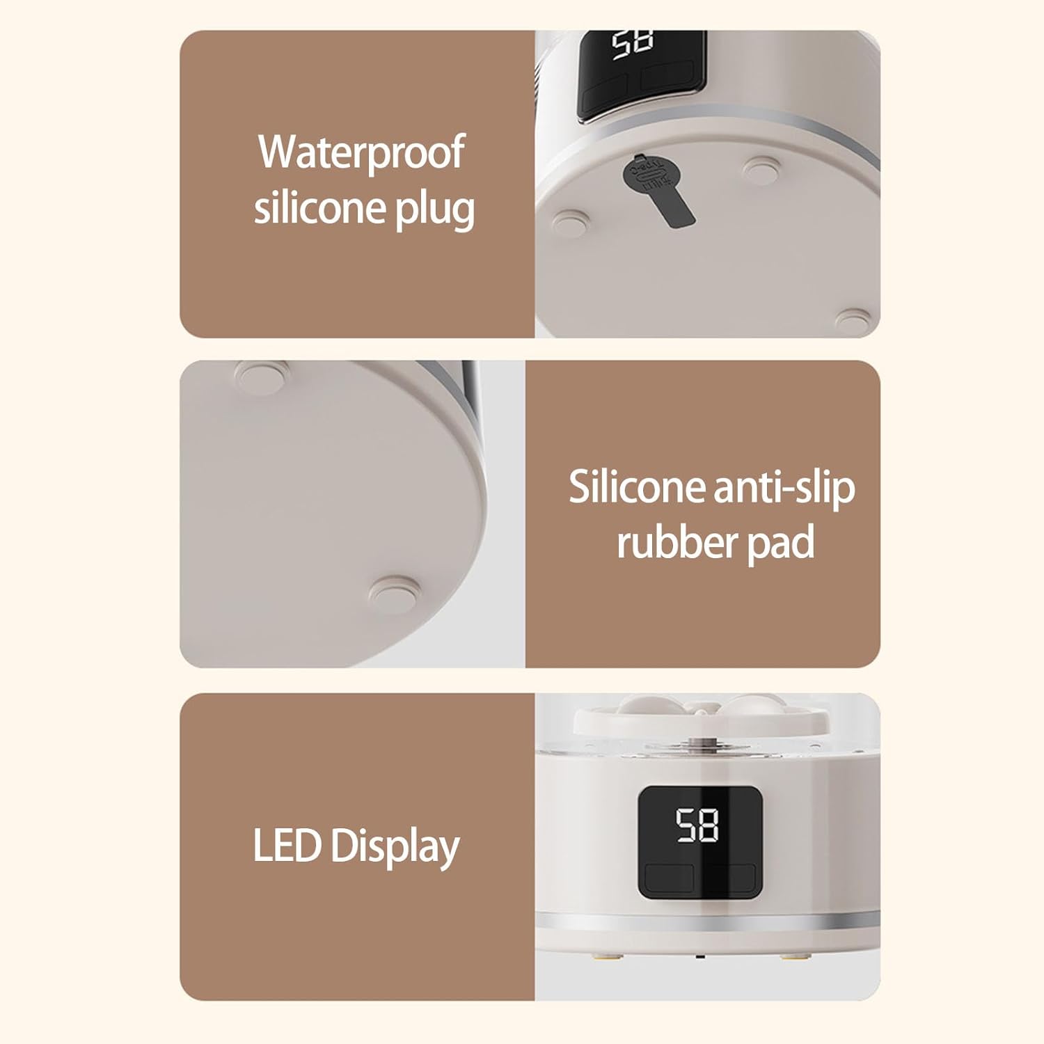 Portable Small Washing Machine 3000mAh Cordless Washer Underwear Cleaner for Socks Travel Camping Apartment Use