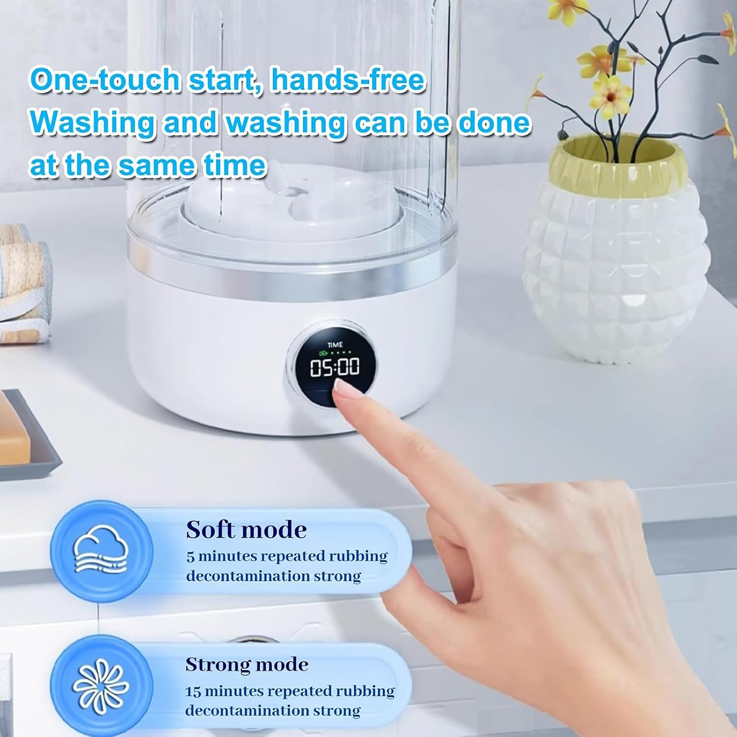 Underwear Washer | Panty Washing Machine With Double Cleaning Modes | Camping Laundry Machine | Portable Silent Underwear Washing Machine For Travel Apartment Camping Dormitory