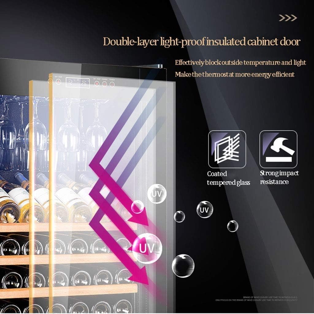 Wine and Beverage Refrigerator | Wine Beer Cooler Refrigerator | Free Standing French Door Drink Fridge with Digital Memory Temperature Control