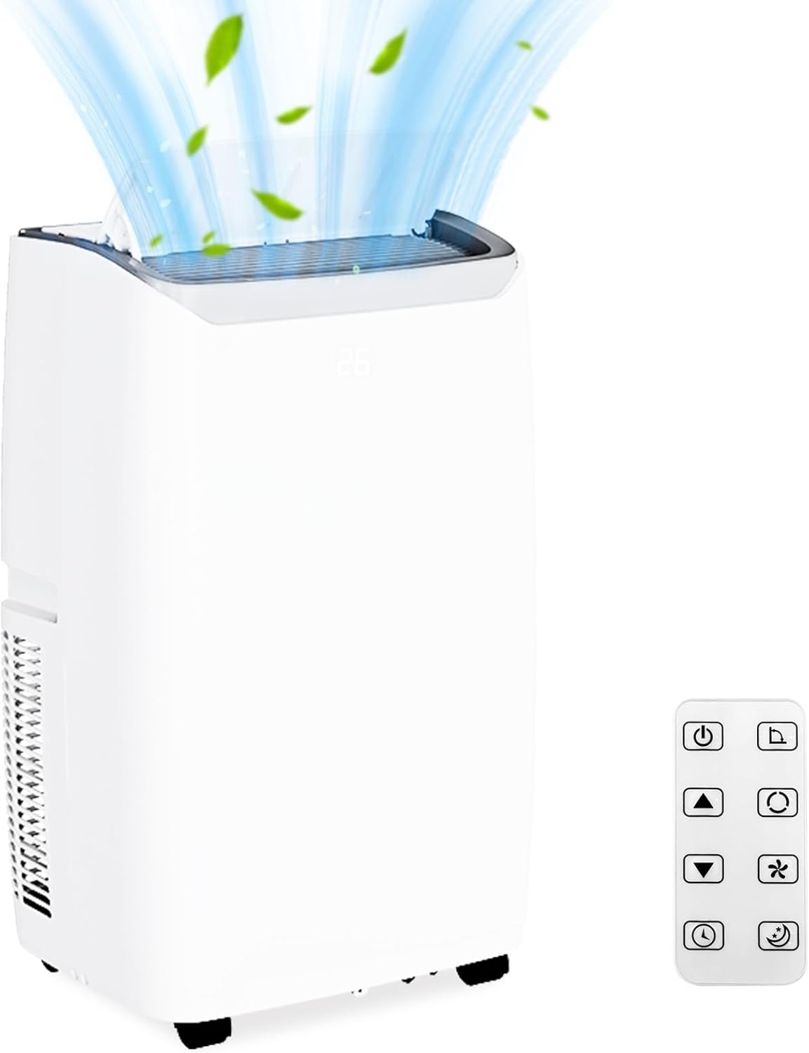 12000 BTU Portable Air Conditioner, 3-In-1 (Cool/Dehumidify/Fan) Portable AC Unit with Remote, LED Touch Control & 24H Timer, Air Conditioners Cools Rooms Up to 550 Sq.Ft for Home, Office & Dorm Room