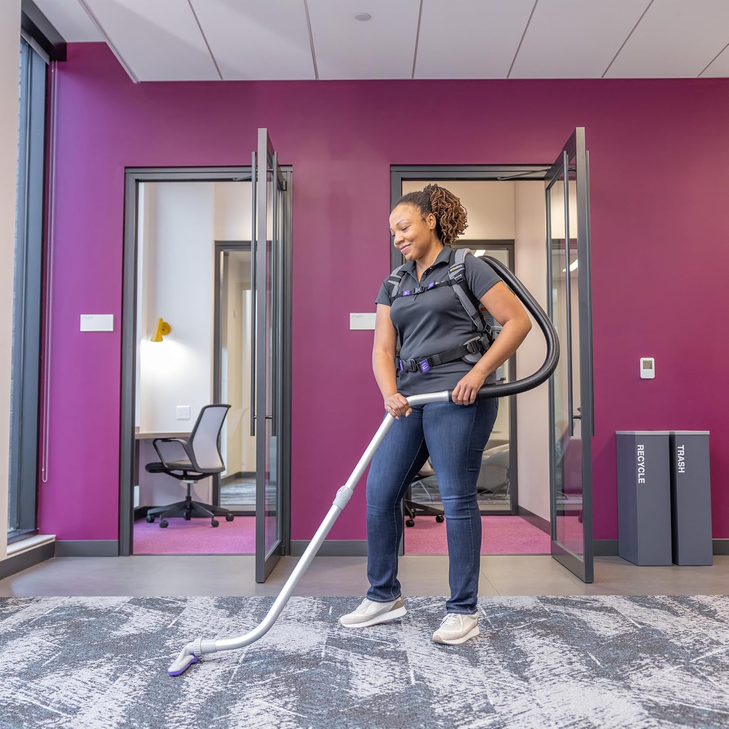 ProTeam GoFit 3 Cordless 4Ah, 3 qt. Commercial Backpack Vacuum w/Xover Multi-Surface Telescoping Wand Tool Kit, 107774