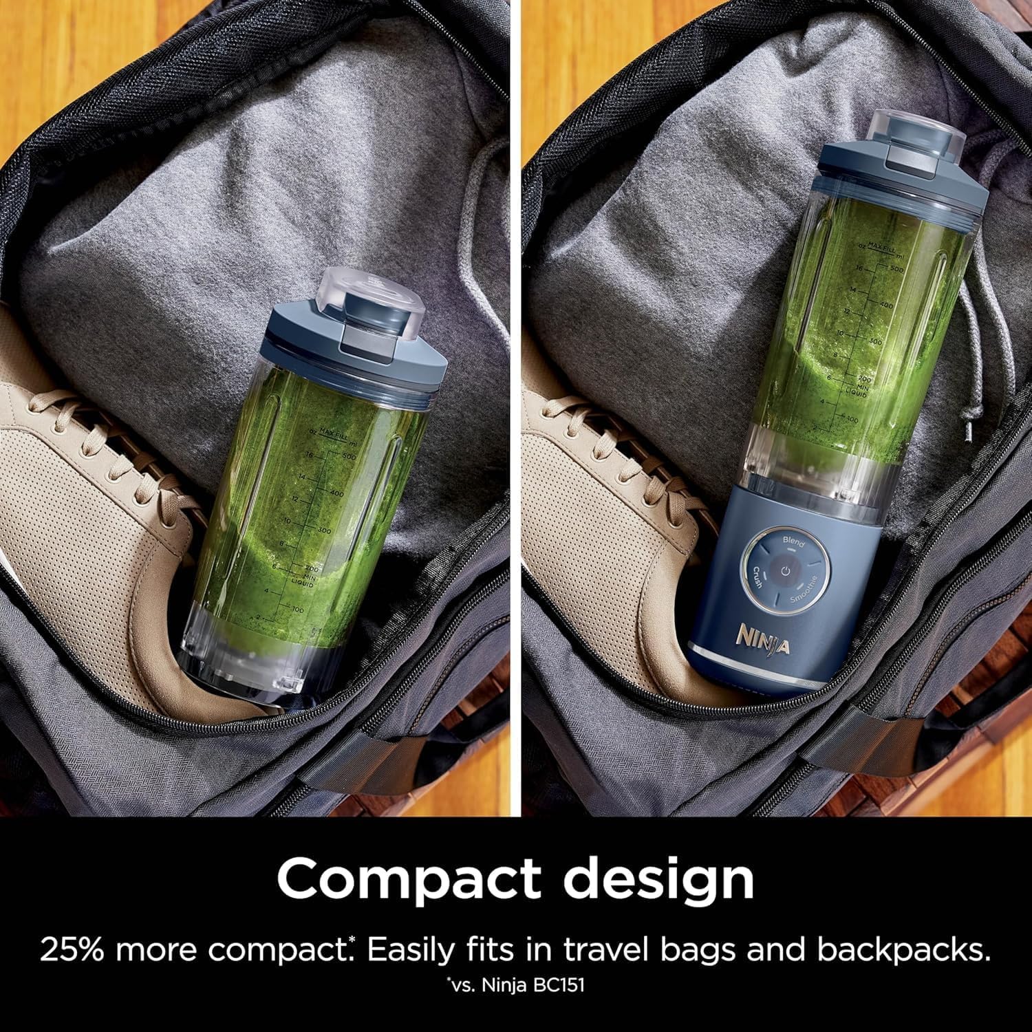 Restored Ninja BC251QTL Blast Max Personal Cordless Blender, 3 Programs, 22 oz. Twist & Go Vessel, Teal (Refurbished)