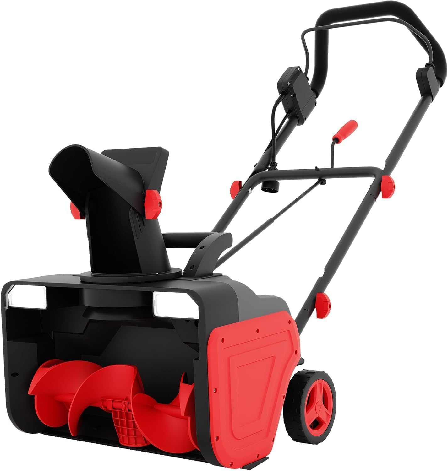 Electric Snow Blower, 20-Inch Corded Snow Thrower, 2200w Motor, with Dual LED Headlights and 180° Rotating Chute, 25 Foot Throwing Distance, 12-Inch Deep Cleanup, Ideal for Driveways and Sidewalks