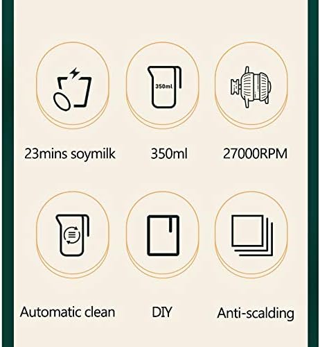 Soymilk Maker Machine Electric Juicer Blender Heatable Soya-Bean Milk Rice Paste Maker Free-filter Automatic Clean 350ml(black-JoJo's Bizarre Adventure1)