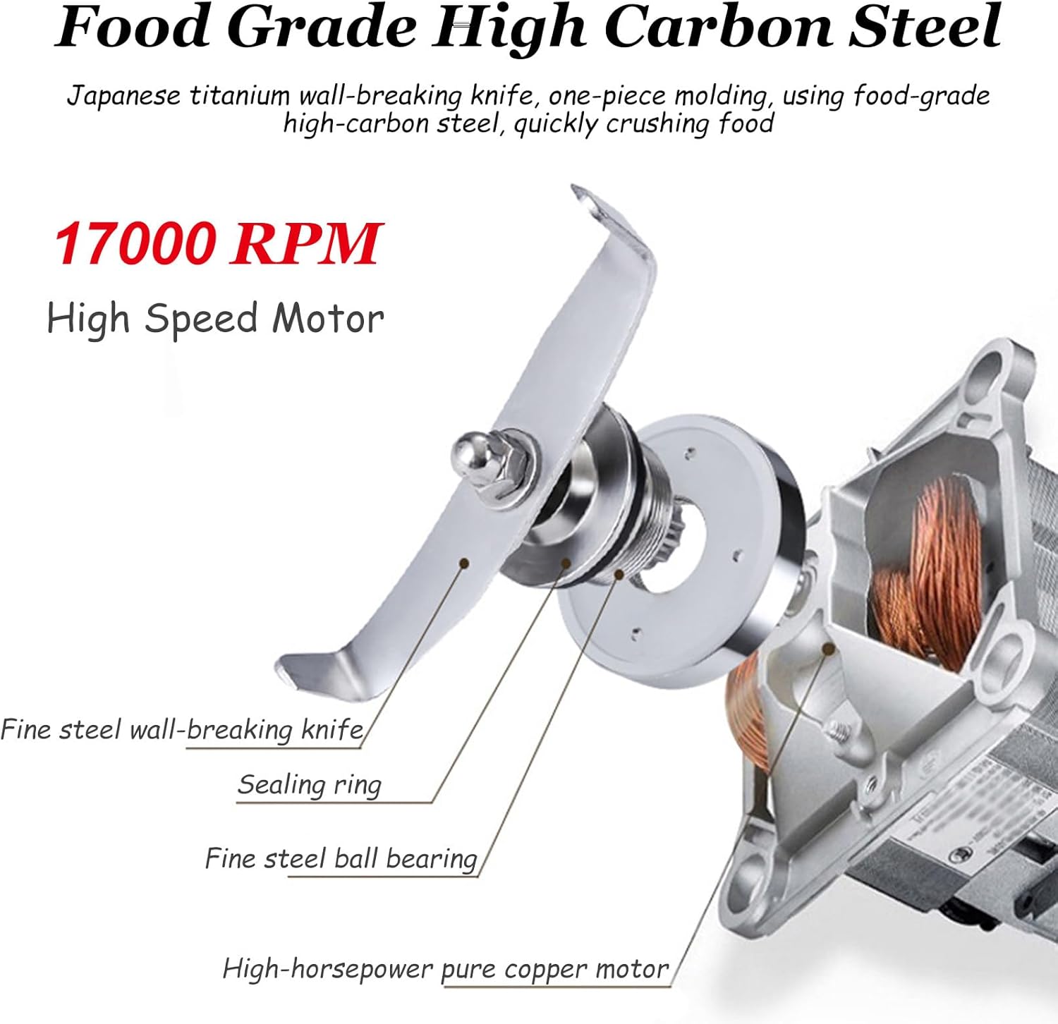 Commercial Countertop Blenders,Stainless Steel 9 Speed & 5 Functions Blender, for Shakes, Smoothies/Crush Ice (220v)